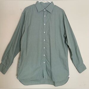 Men's Thomas Pink Green and White Gingham Button Down Shirt